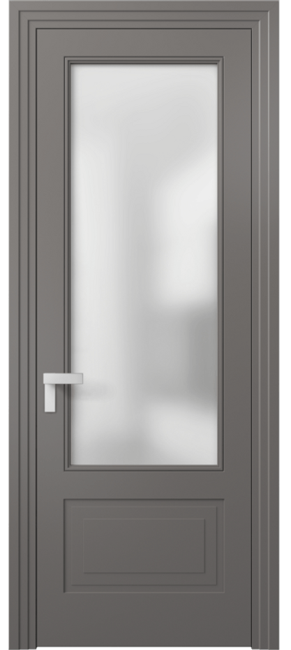 Межкомнатная дверь Рокка 8342 Матовый классический серый Сатинированное стекло Цена 85599 ₽ | Volhovec