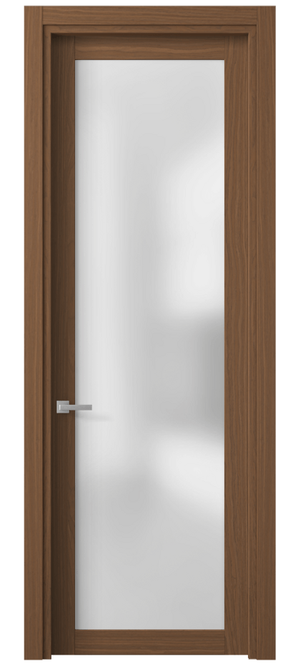 Межкомнатная дверь Planum 2102 Дуб шоколадный матовый Сатинированное стекло Цена 71899 ₽ | Volhovec