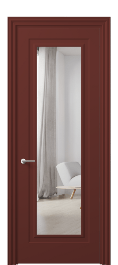 Межкомнатная дверь Mascot 8403 Матовый белоснежный Двустороннее зеркало, триплекс Цена 100499 ₽ | Volhovec