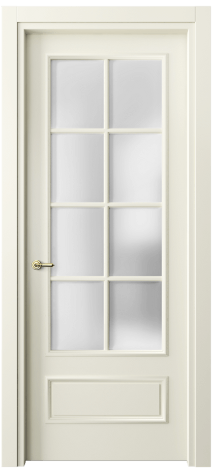 Межкомнатная дверь Париж 8112 Матовый молочно-белый Сатинированное стекло Цена 80199 ₽| Volhovec