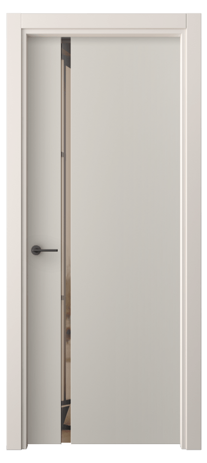 Межкомнатная дверь Фридом 4222 ПЭТ светло-серый Двустороннее бронзовое зеркало, триплекс Цена 39599 ₽ | Volhovec