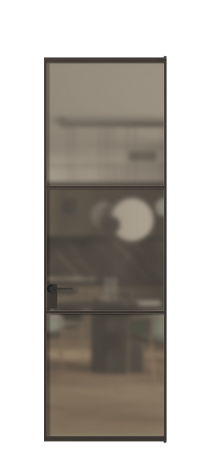 Алюминиевая дверь АЛПЛ040.03 Алюминий антрацит Сатинированное бронзовое стекло, триплекс. Без короба ААН Цена 119020 Стоимость комплекта двери включает: 1. Полотно (600/650/700/750/800/850/900/950*2000-2400 мм).
2. Короб
3. Комплект фурнитуры (2 торцевые петли и магнитный замок с ответной планкой). Фабрика дверей Волховец 8 (800) 551 43 19 Алюминиевая дверь АЛПЛ040.03 Алюминий антрацит Сатинированное бронзовое стекло, триплекс Цена 119020 | Volhovec