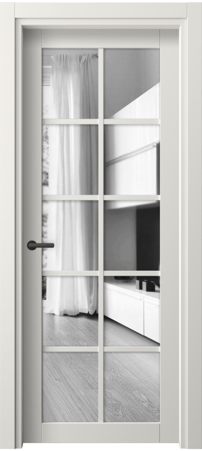 Межкомнатная дверь Нео 2106 ПЭТ белоснежный Двустороннее зеркало, триплекс Цена 37199 ₽ | Volhovec