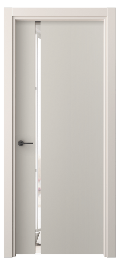 Межкомнатная дверь Фридом 4222 ПЭТ светло-серый Двустороннее зеркало, триплекс Цена 39599 ₽ | Volhovec