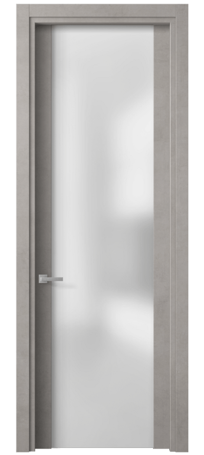 Межкомнатная дверь Планум 4114 Леон серебро Сатинированное стекло Цена 42474 ₽ | Volhovec