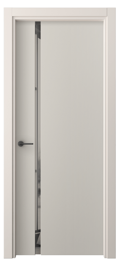 Межкомнатная дверь Фридом 4222 ПЭТ светло-серый Двустороннее серое зеркало, триплекс Цена 39599 ₽ | Volhovec