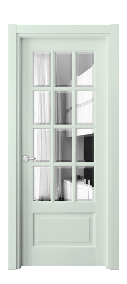 Межкомнатная дверь Toscana Grigliato 6313 Бук белоснежный Двустороннее зеркало с фацетом, триплекс Цена 155499 ₽ | Volhovec