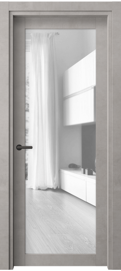 Межкомнатная дверь Нео 2102 Леон серебро Прозрачное стекло, триплекс Цена 46399 ₽ | Volhovec