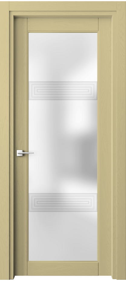 Межкомнатная дверь Ego 6112 Дуб белоснежный Сатинированное стекло "3D" Цена 159499 ₽ | Volhovec