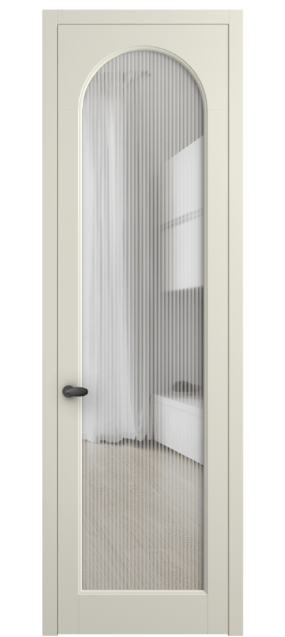 Межкомнатная дверь Palazzo 6804 Матовый молочно-белый Рифлёное стекло "Moru", триплекс Цена 105029 ₽ | Volhovec