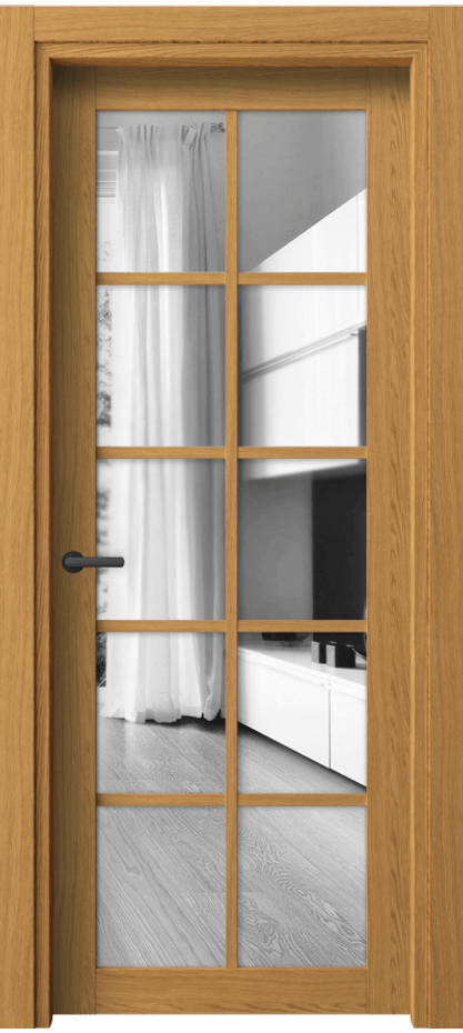 Межкомнатная дверь Нео 2106 Ванильный дуб Двустороннее зеркало, триплекс Цена 40399 ₽ | Volhovec