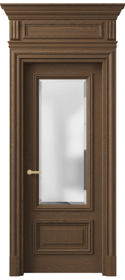 Межкомнатная дверь Антик 7306 Дуб туманный матовый Сатинированное стекло с фацетом Цена 267389 ₽ | Volhovec