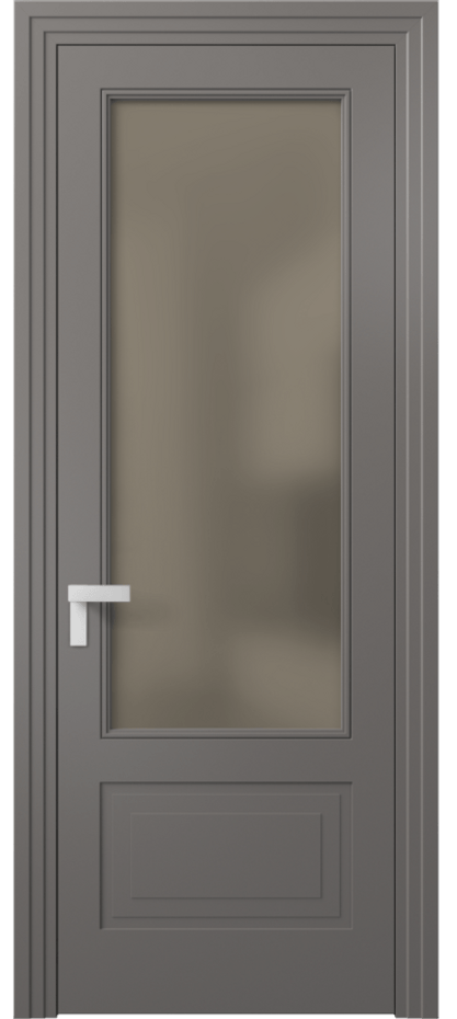 Межкомнатная дверь Рокка 8342 Матовый классический серый Сатинированное бронзовое стекло, триплекс Цена 85599 ₽ | Volhovec
