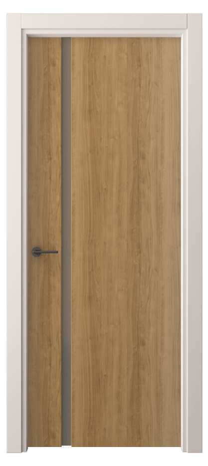 Межкомнатная дверь Фридом 4222 Грецкий орех Сатинированное бронзовое стекло, триплекс Цена 41999 ₽ | Volhovec