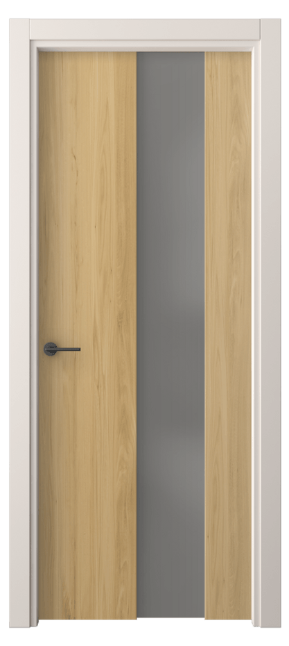 Межкомнатная дверь Фридом 4226 Солнечный вяз Сатинированное серое стекло, триплекс Цена 33474 ₽ | Volhovec