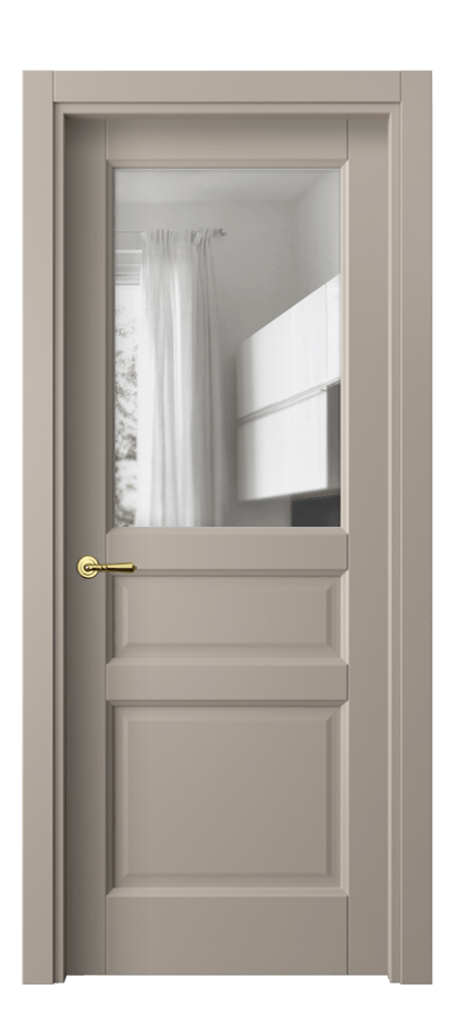 Межкомнатная дверь Галант 1432 Матовый бисквитный Прозрачное стекло Цена 54599 ₽ | Volhovec