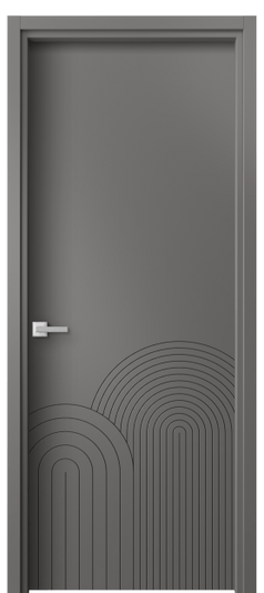 Дверь межкомнатная 8059 МКЛС. Цвет Матовый классический серый. Материал Гладкая эмаль. Коллекция Линия. Картинка.