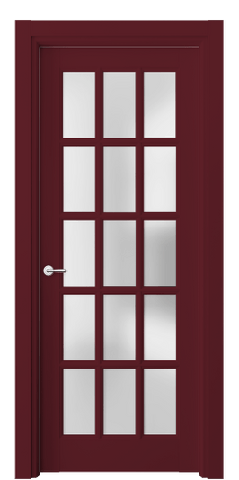 Дверь межкомнатная 6311 Винно-красный RAL 3005. Цвет RAL Винно-красный RAL 3005. Материал Массив бука эмаль. Коллекция Toscana Grigliato. Картинка.