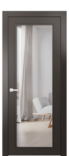 Дверь межкомнатная 8000 МАН ДВ ЗЕР. Цвет Матовый антрацит. Материал Гладкая эмаль. Коллекция Neo Classic. Картинка.