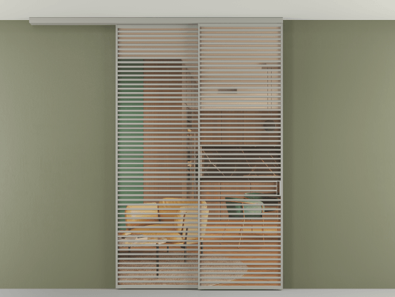 Алюминевая перегородка АЛПР 040.07_АНСР_ПРОЗ ОРАНЖ_new. Цвет Алюминий нейтральный серый. Материал Алюминий в эмали. Коллекция Перегородка Формато вдоль стены на потолок 2 створки с синхронным механизмом. Фото. Алюминевая перегородка АЛПР 040.07_АНСР_ПРОЗ ОРАНЖ_new. Цвет Алюминий нейтральный серый. Материал Алюминий в эмали. Коллекция Перегородка Формато вдоль стены на потолок 2 створки с синхронным механизмом. Картинка.