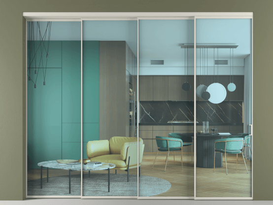 Алюминевая перегородка vn4_01_ Алюминий тёплый серый Прозрачное голубое стекло, триплекс, 6мм. Цвет Алюминий тёплый серый. Материал Алюминий в эмали. Коллекция Перегородка Формато внутри проёма 4 створки с синхронным механизмом. Фото. Алюминевая перегородка vn4_01_ Алюминий тёплый серый Прозрачное голубое стекло, триплекс, 6мм. Цвет Алюминий тёплый серый. Материал Алюминий в эмали. Коллекция Перегородка Формато внутри проёма 4 створки с синхронным механизмом. Картинка.