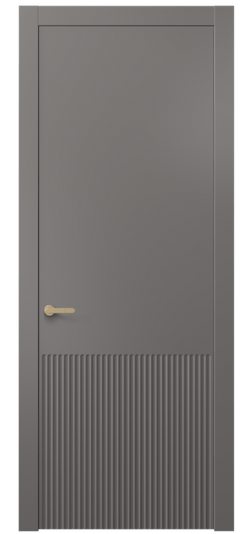 Дверь межкомнатная 8645 МКЛС . Цвет Матовый классический серый. Материал Гладкая эмаль. Коллекция Альба. Картинка.