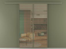 Перегородка Формато вдоль стены 2 створки