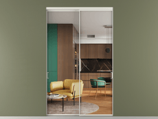 Перегородка Formato внутри проёма 2 створки