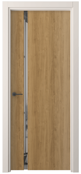 Дверь межкомнатная 4222 ГОР ДВ ЗЕР СЕР. Цвет Грецкий орех. Материал Ламинатин. Коллекция Фридом. Картинка.