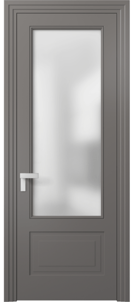 Дверь межкомнатная 8342 МКЛС Сатин. Цвет Матовый классический серый. Материал Гладкая эмаль. Коллекция Рокка. Картинка.